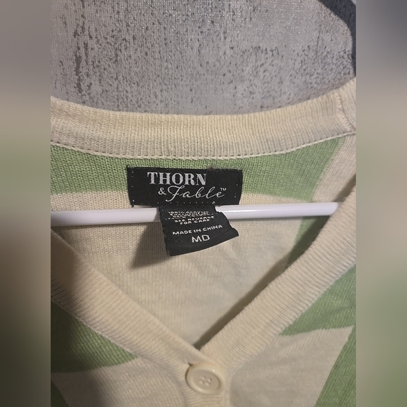 Thor Green and Cream Checkered Cardigan - Picture 5 of 5